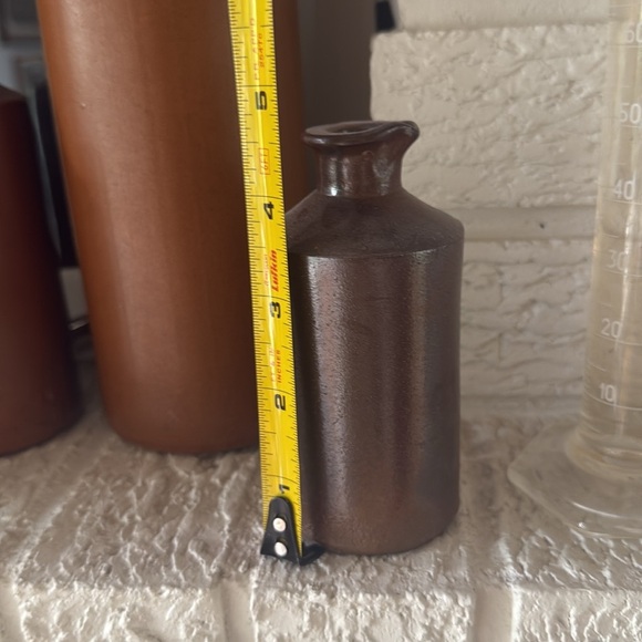 Stoneware Ink Antique English Stoneware Pinch Bottles Bud Vase Shelf Decor - Picture 7 of 15